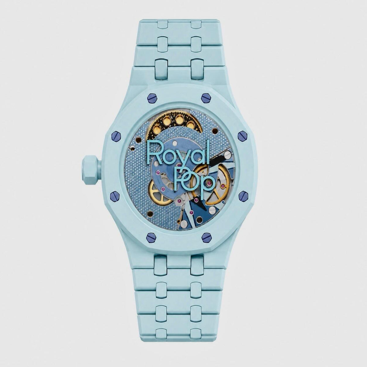 Original AP x Swatch watch with aftermarket conversion case and strap
