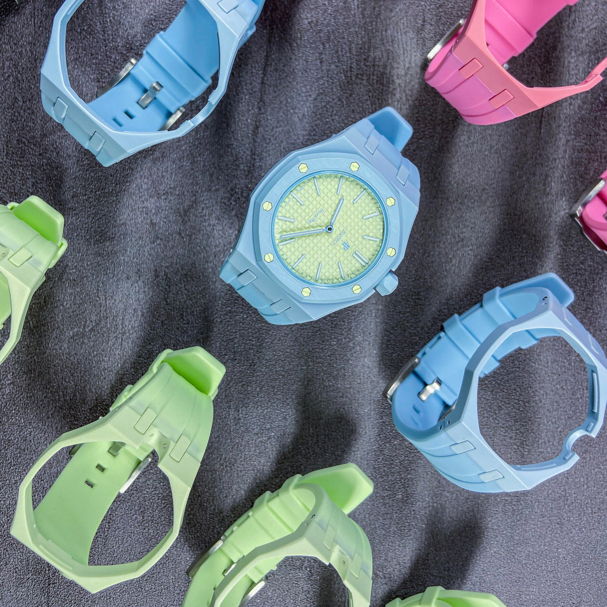 Royal Pop watch with conversion case and Wristbuddys strap