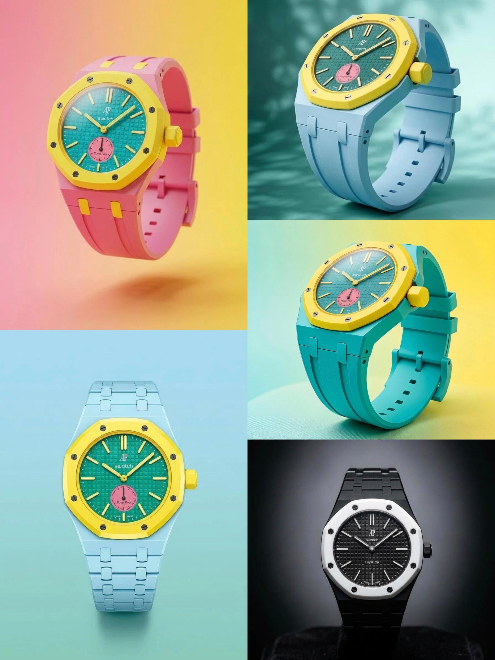 AP Swatch wrist recommendations in different color styles