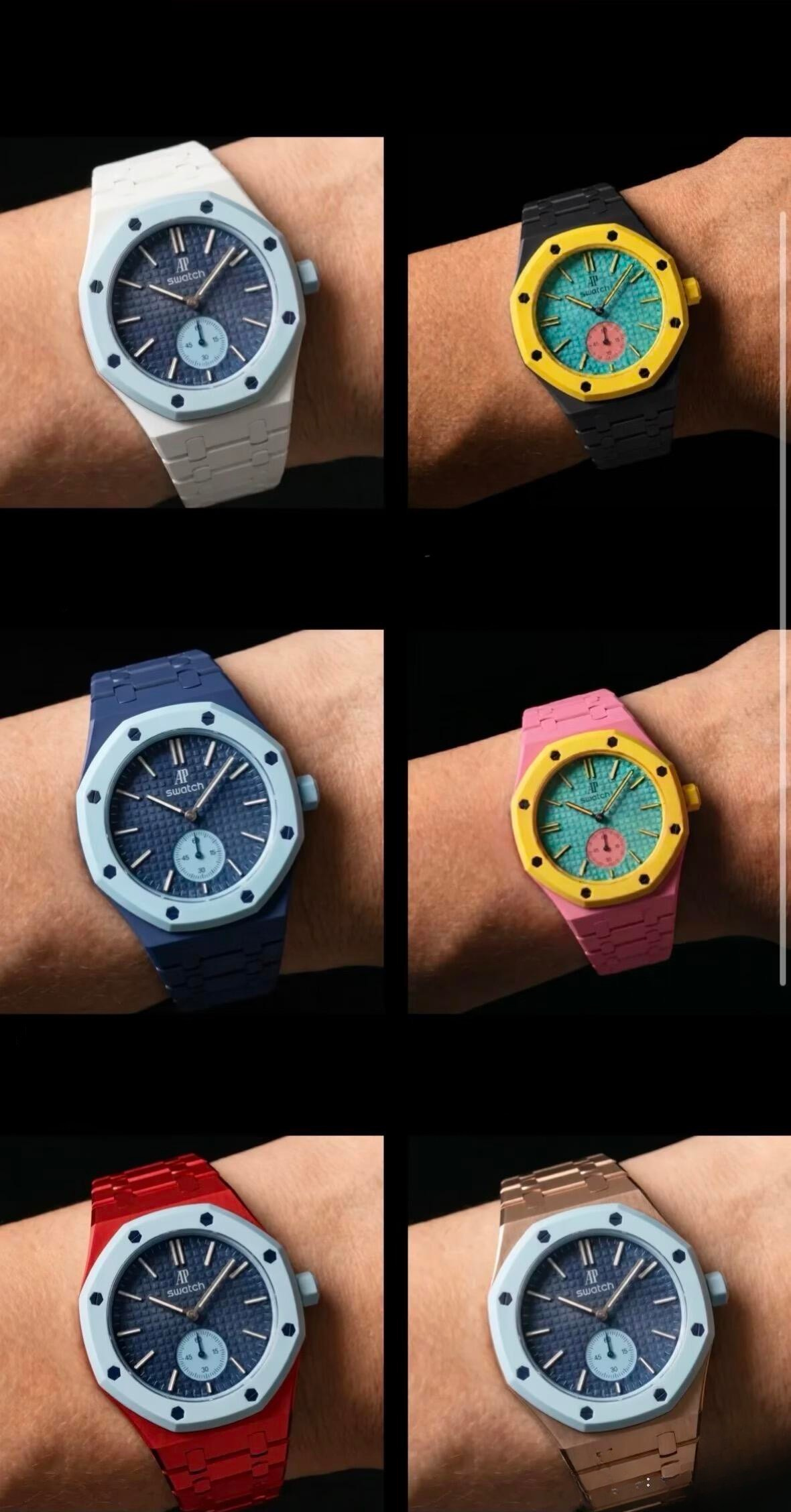 Royal Pop wrist strap and case on wrist comparison