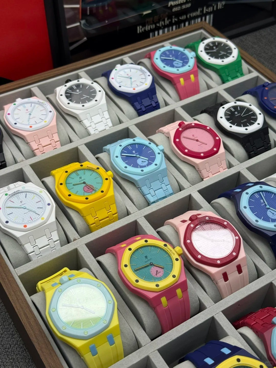 AP Swatch Royal Pop strap color options