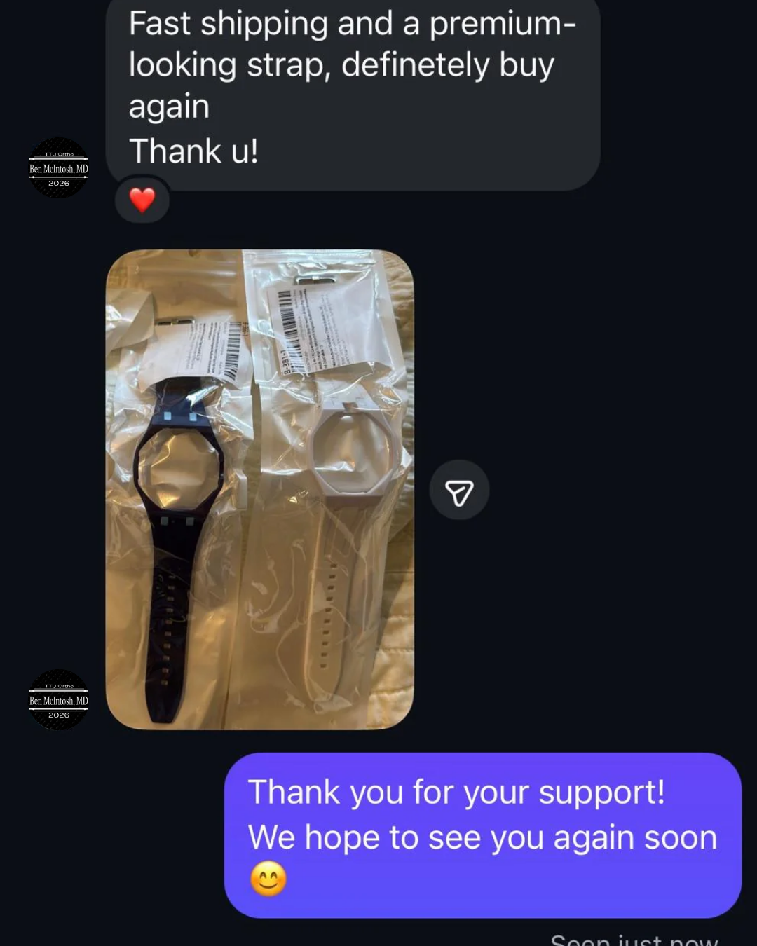Royal Pop customer wrist shot