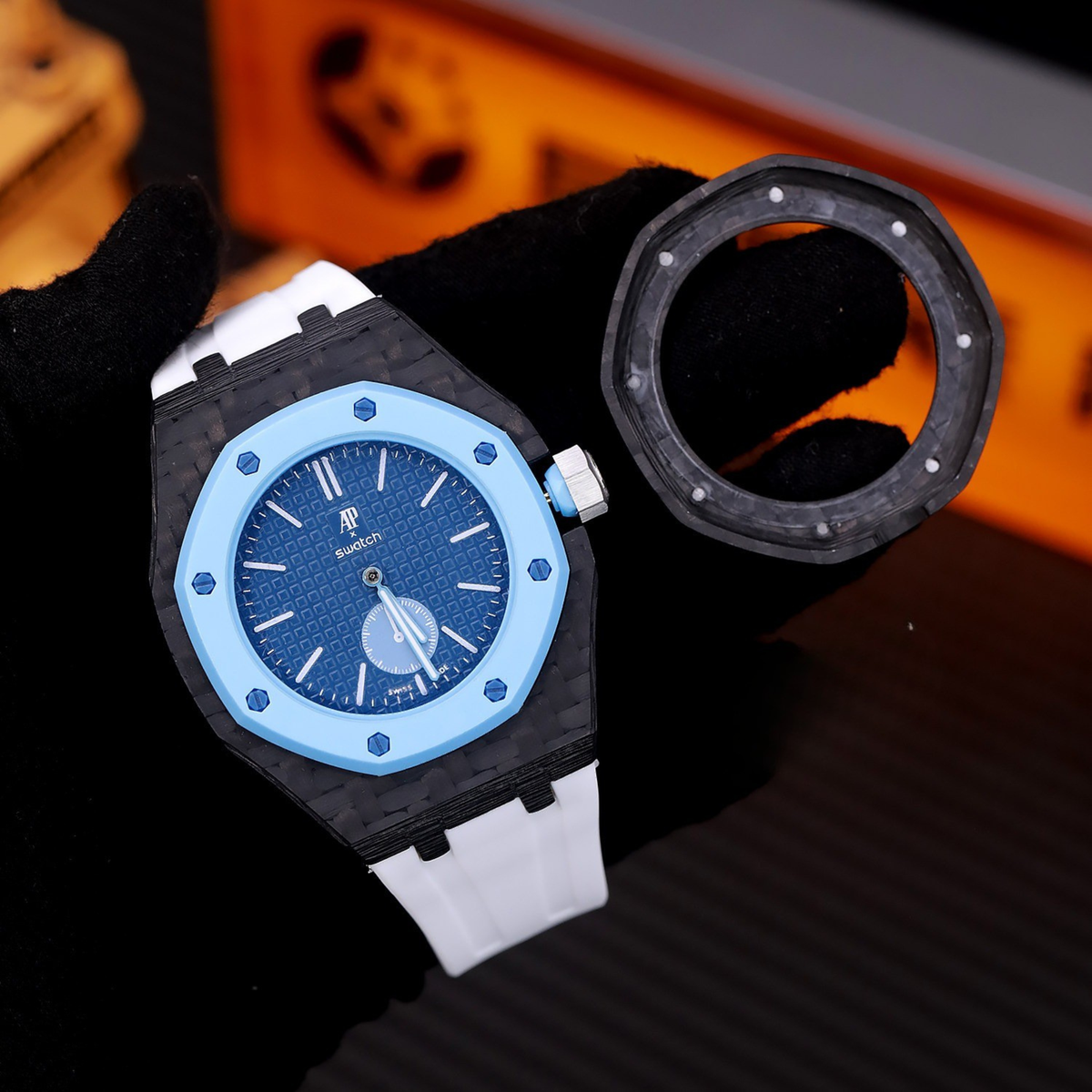 Royal Pop Full-Coverage Carbon Fiber Rubber Strap Conversion Kit